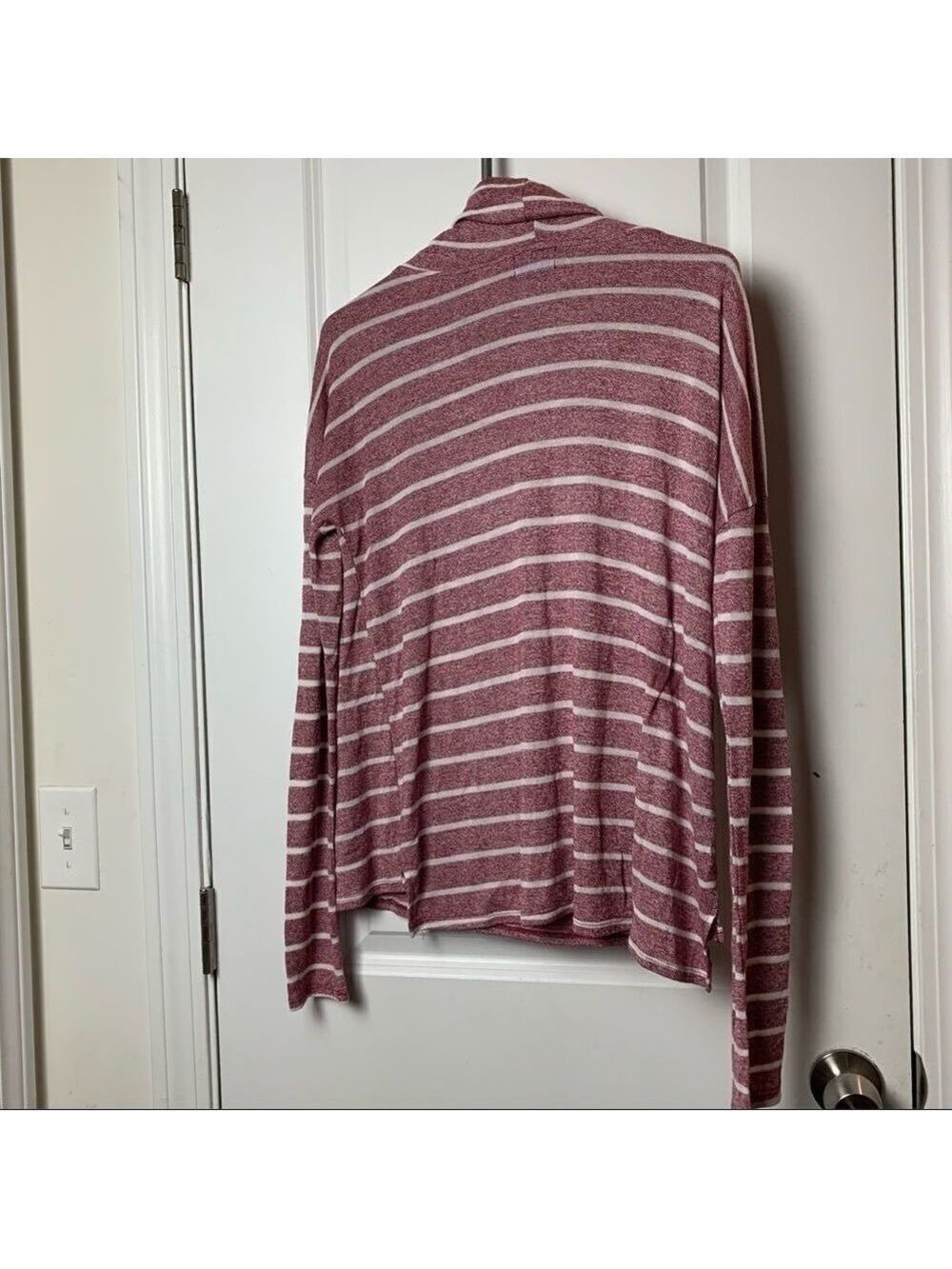 City Streets Scoop Neck Drawstring Striped Sweater - Picture 5 of 5